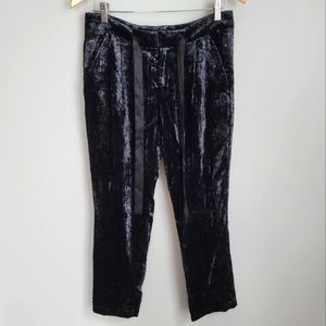 Lucky Brand NWT Velvet Black Floral Pants Size 4 Style 7w20859